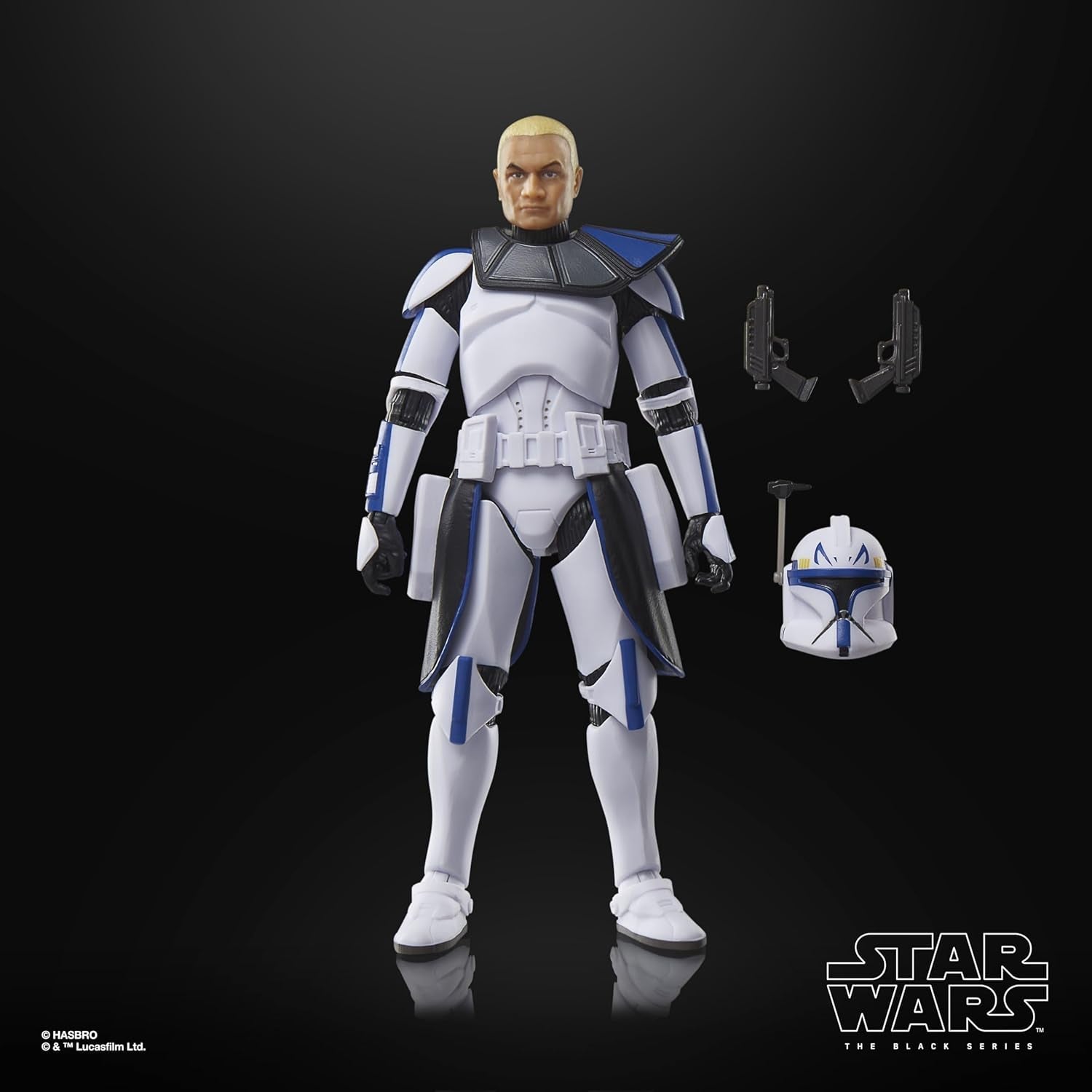 Star Wars seria neagră Clone Captain Rex, Star Wars: Ahsoka Premium Action Figure pentru a colecta (15 Cm) Action figures Naty Shop