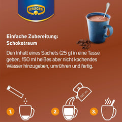 KRÜGER Family, Cocoa powder for hot chocolate, 8 boxes x 10 sachets, 8 x 250 grams Cocoa and Hot Chocolate Naty Shop