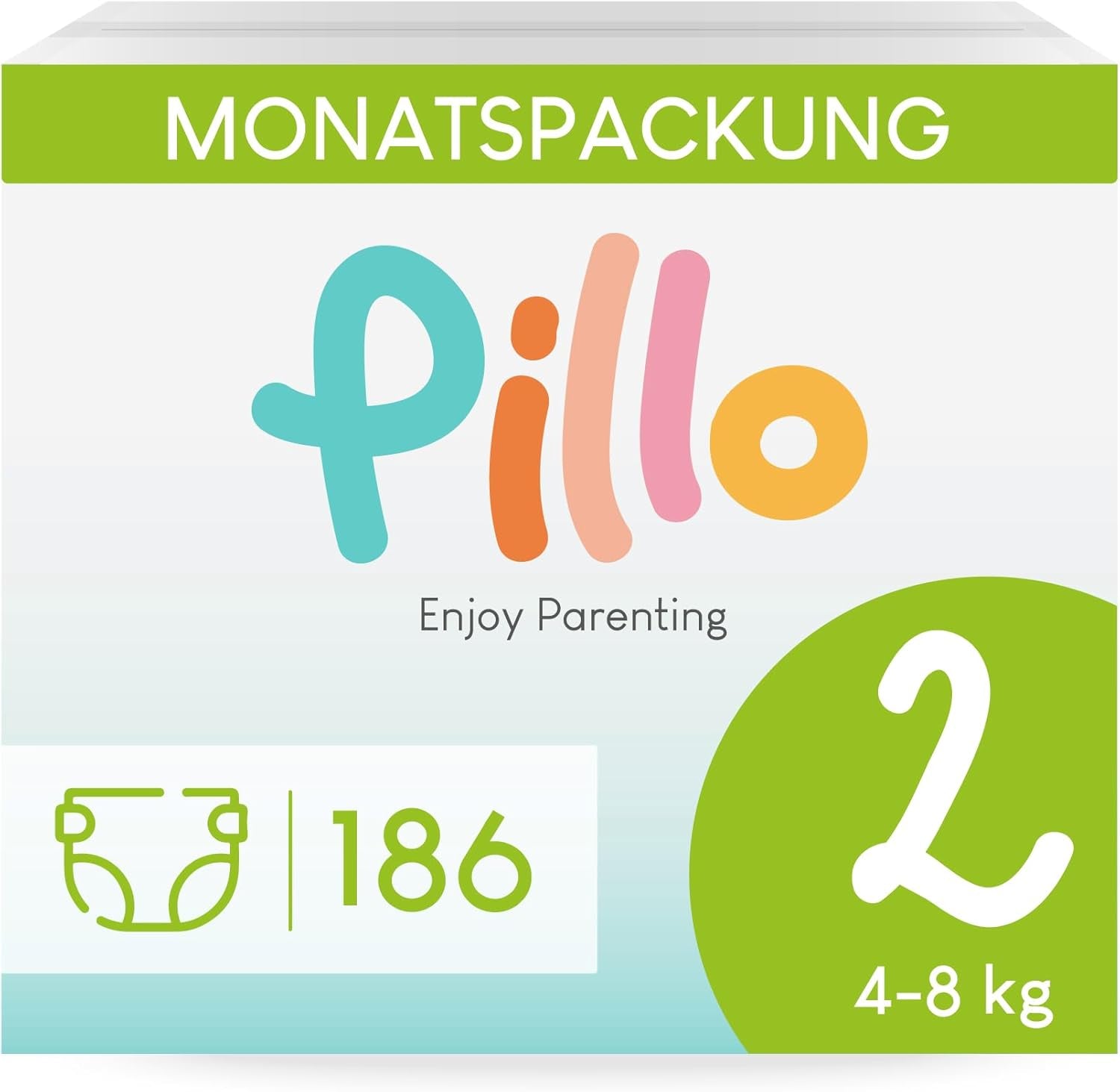 Diapers Pillo 3 - Box of 168 nappies, 6 packs of 28 nappies each, size 3 - Midi (6-10 kg) - Nappies for babies