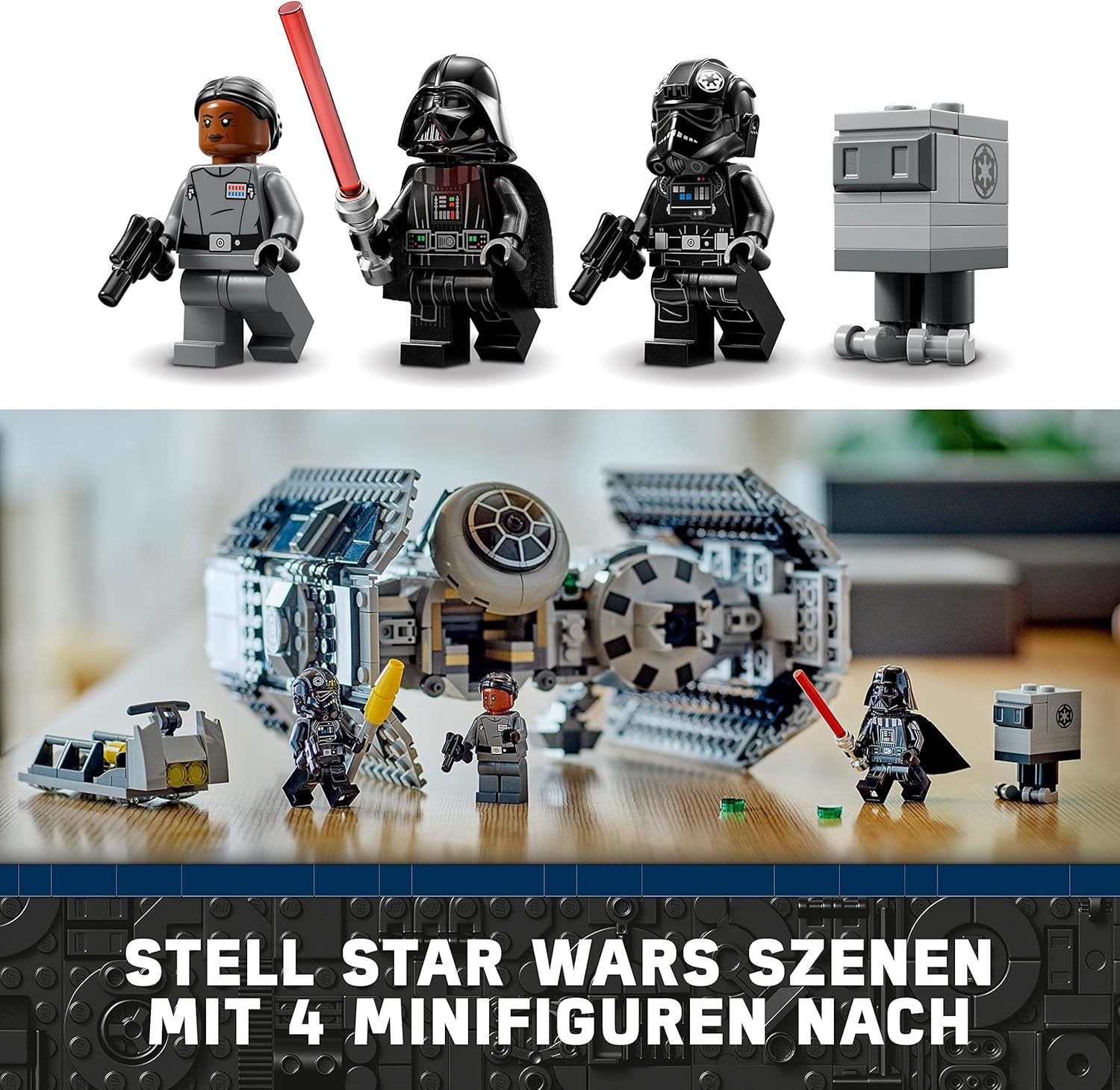LEGO Star Wars TIE Bomber Model Kit with Darth Vader Minifigures with Lightsaber and Gonk Droid, Starfighter Buildable Toy as a Gift 75347 Building Sets Besuche den LEGO-Store