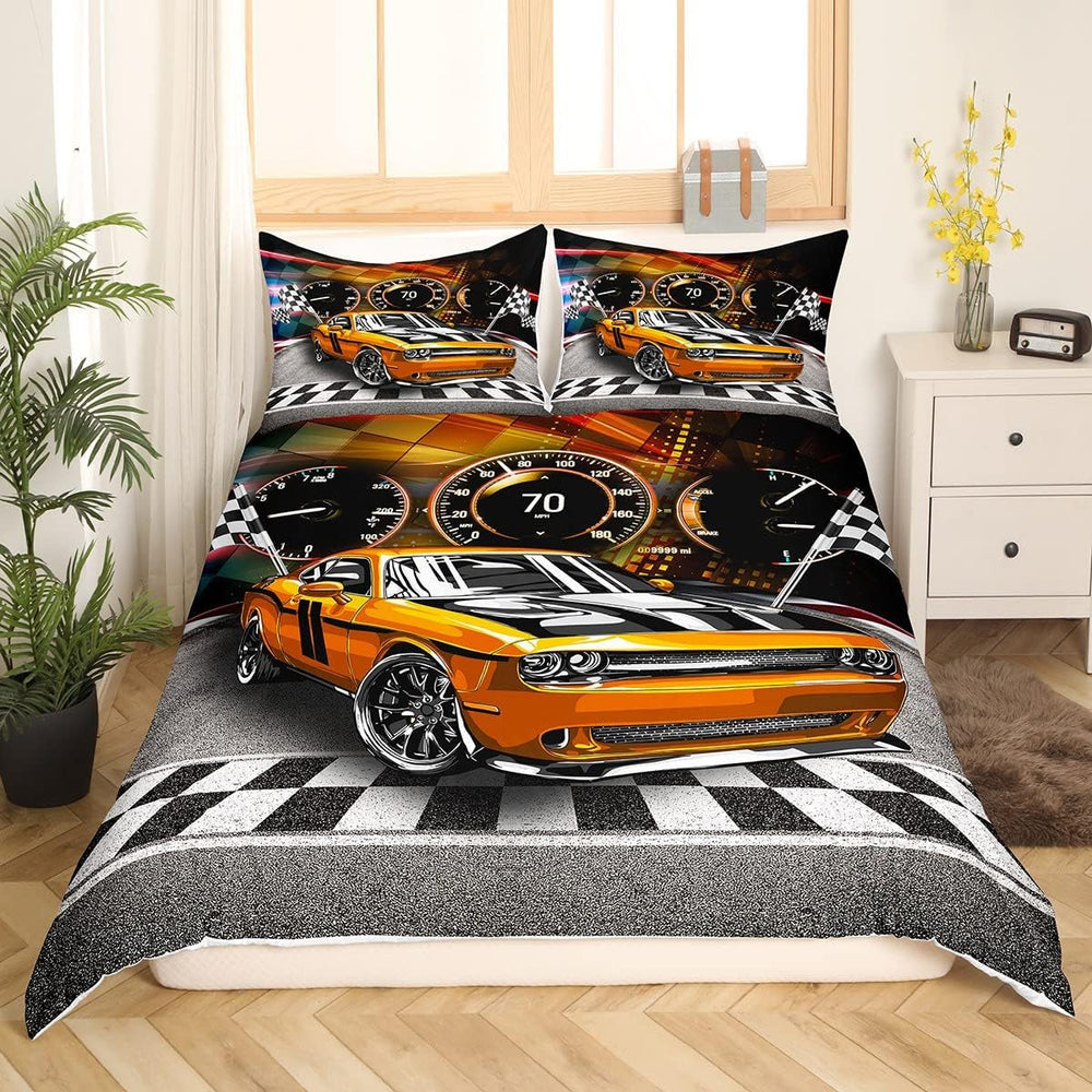 Jungen Cartoon Car Bedding Set 135X200,Kinder Bau Fahrzeuge Tröster Abdeckung Für Kind Kleinkind Teens,Dinosaurier Bettbezug,Traktor Maschinerie Bagger Bettdecke Abdeckung,Lkw Autos Bedtuffen Naty Shop Multi 9 135*200+80*80*1