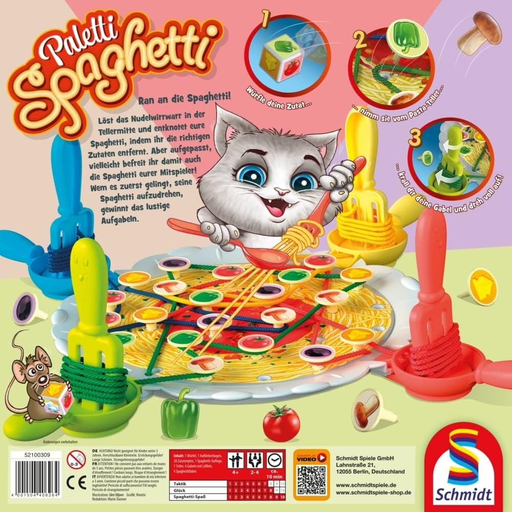 Schmidt Spiele 40626 Paletti Spaghetti, action game for children and adults