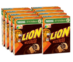 Nestlé LION WildCrush Chocolate Caramel Breakfast Cereal 8 Pack (8 x 360g)