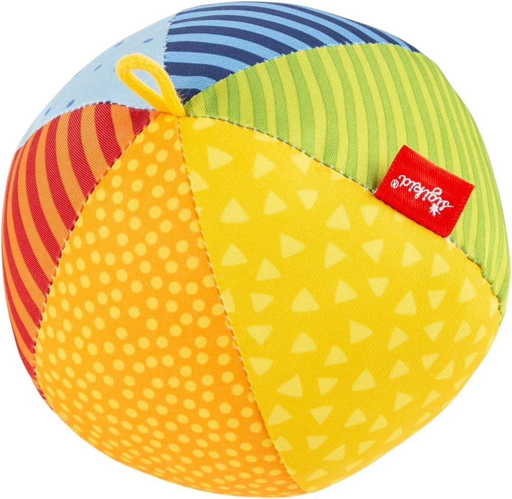 SIGIKID 49580 Softball mic Baby Activity PlayQ fete și băieți jucărie pentru copii recomandată de la 3 luni multicolor Jucarii Bebe Naty Shop Roșu-albastru-galben/11 cm