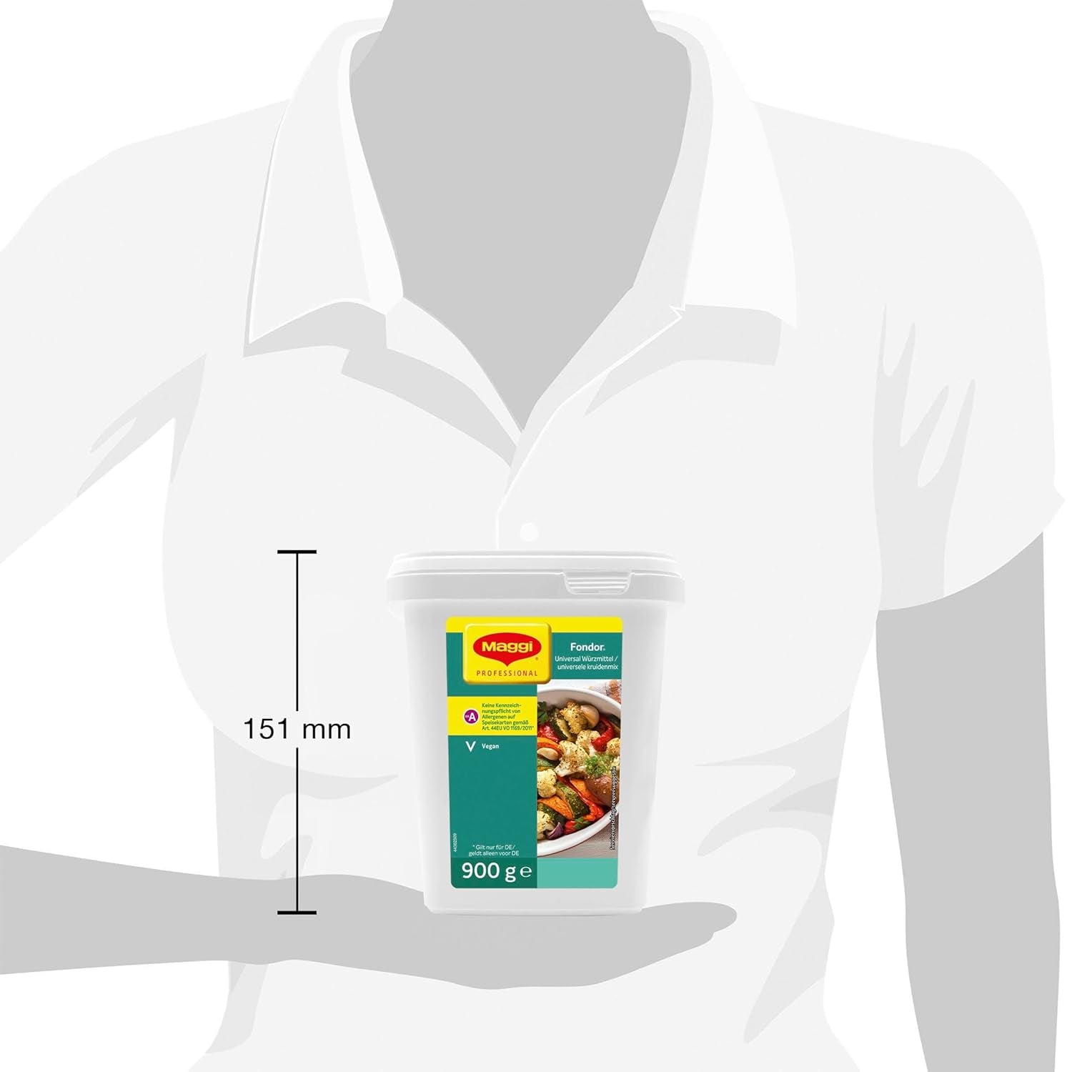 Maggi Professional Fondor Universal-Würzmittel o.k.A., vegan Würzmischung, 1er Pack (1 x 900g Gastro Box)