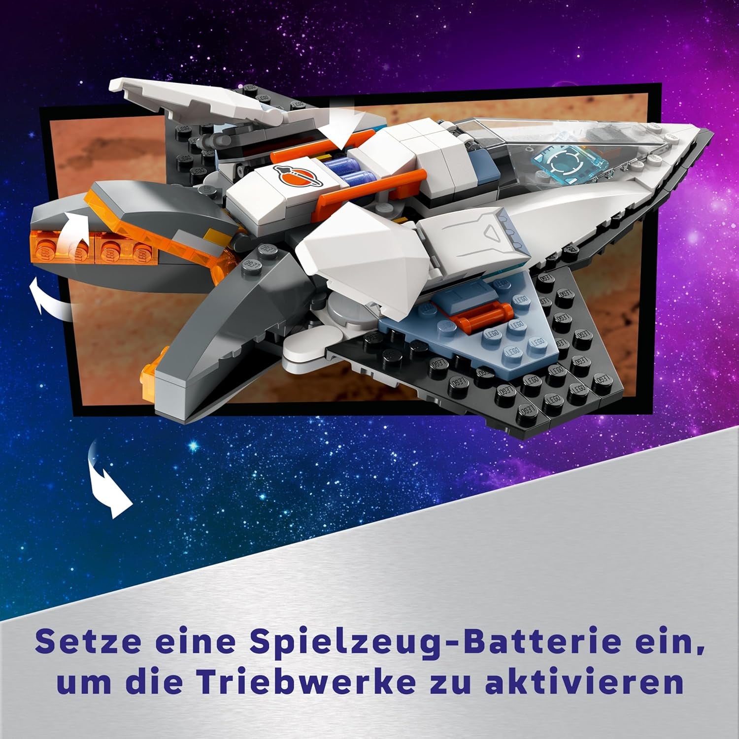 LEGO City Raumschiff, Weltraum-Spielzeug mit Space Shuttle für Kinder zum Baen, Jungen und Mädchen ab 6 Jahren, Set mit Astronaut-Figur 60430