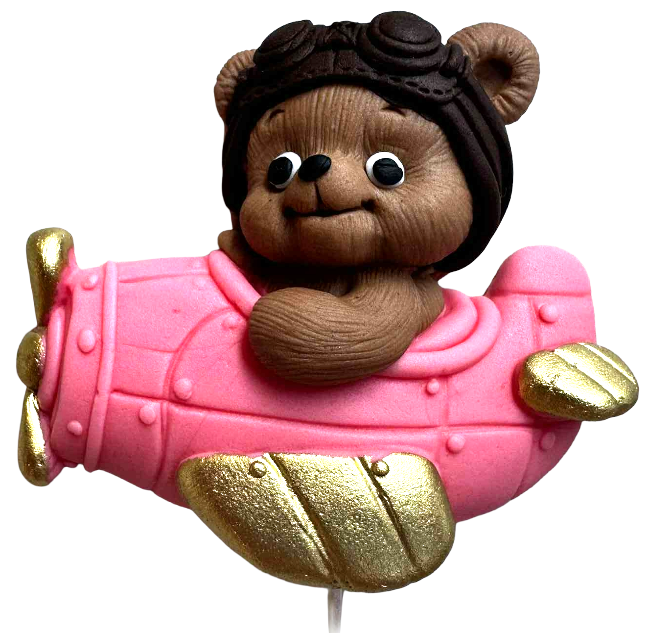 Decoratiune comestibila, Ursulet in avion Decoratiuni din Pasta de Zahar Nati Shop