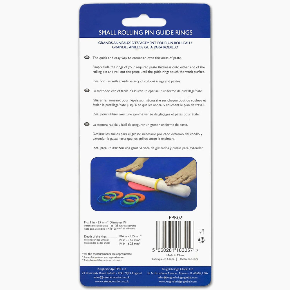 Führungsringe für kleinen Ausrollstab, Kunststoff, Multicolor, 14 x 9 x 2.05 cm, 8-Einheiten