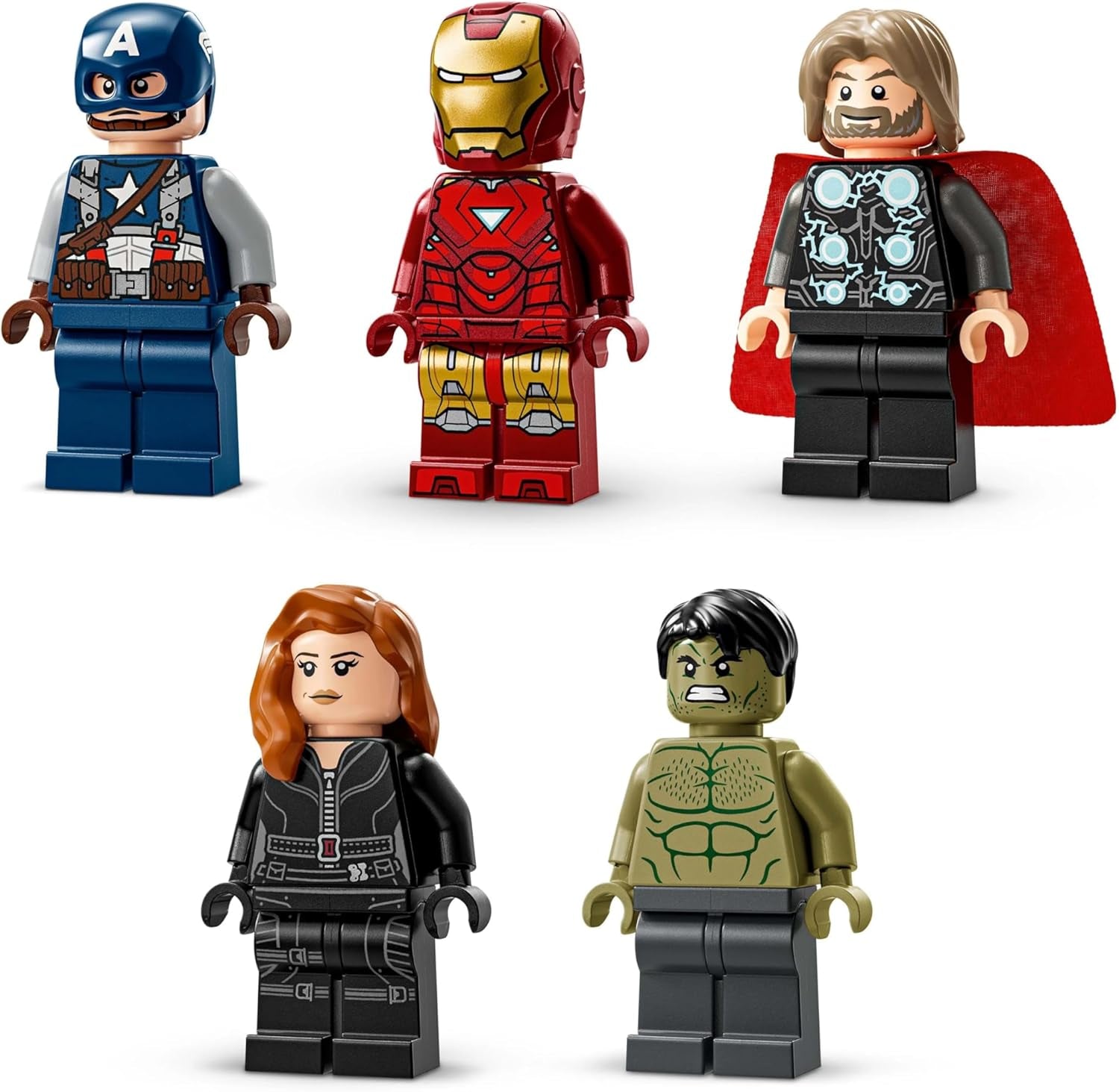 LEGO Marvel: Marvel logo and minifigures - Hulk, Thor, Iron Man, Black Widow and Captain America collection set - Avengers figure building set - Gift for boys and girls 12 years and up 76313 Building sets Beuche den LEGO-Store