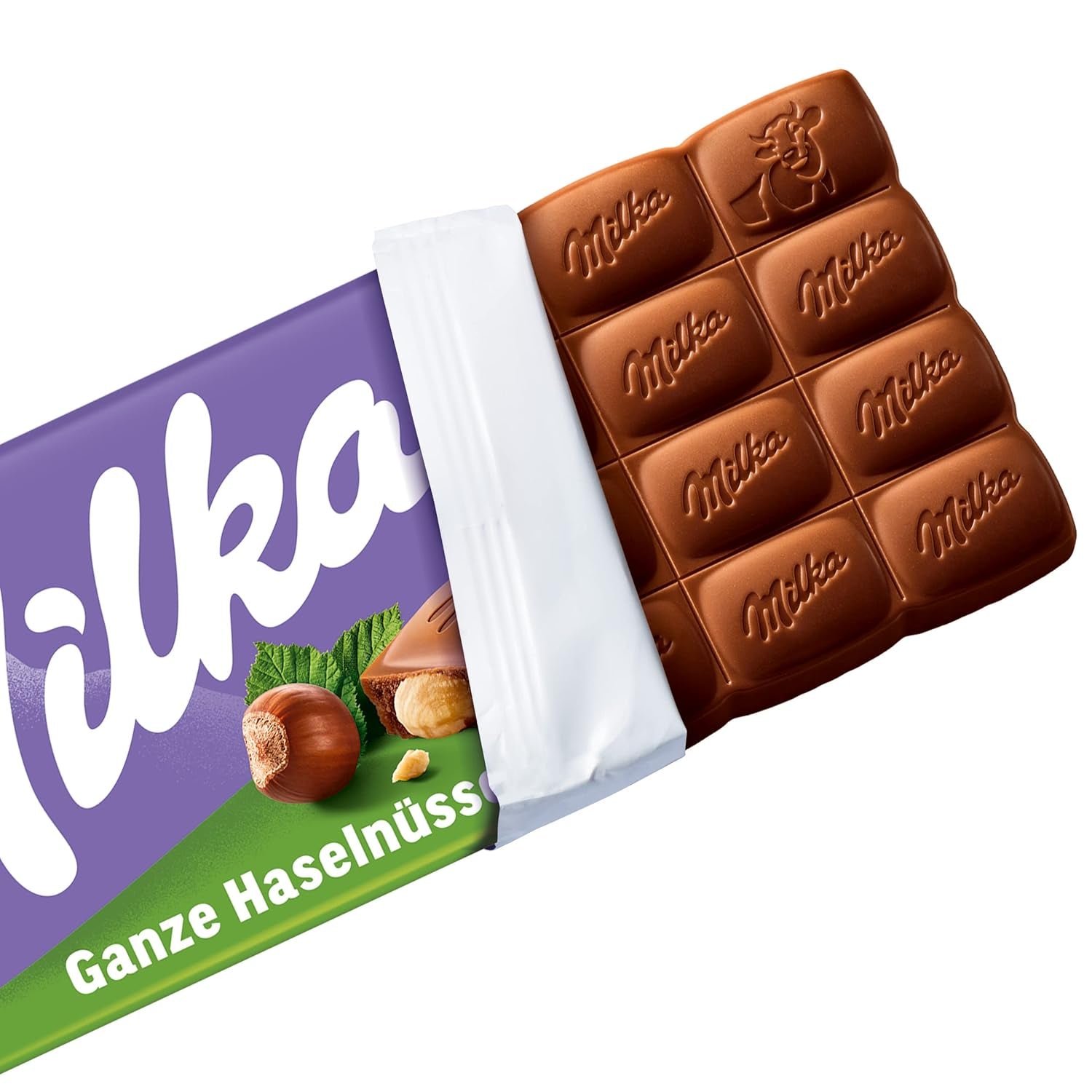 Milka Alpine Milk chocolate with whole hazelnuts - Chocolate with crunchy nuts - 17 x 95g