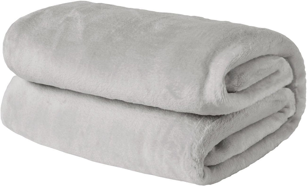Cuvertură de pat Brentford's Ultra Soft Fleece, Silver Grey, Large Double - 150 X 200Cm Paturi si Cuverturi Besuche den Brentfords-Store Gri-argintiu 120 X 150 Cm