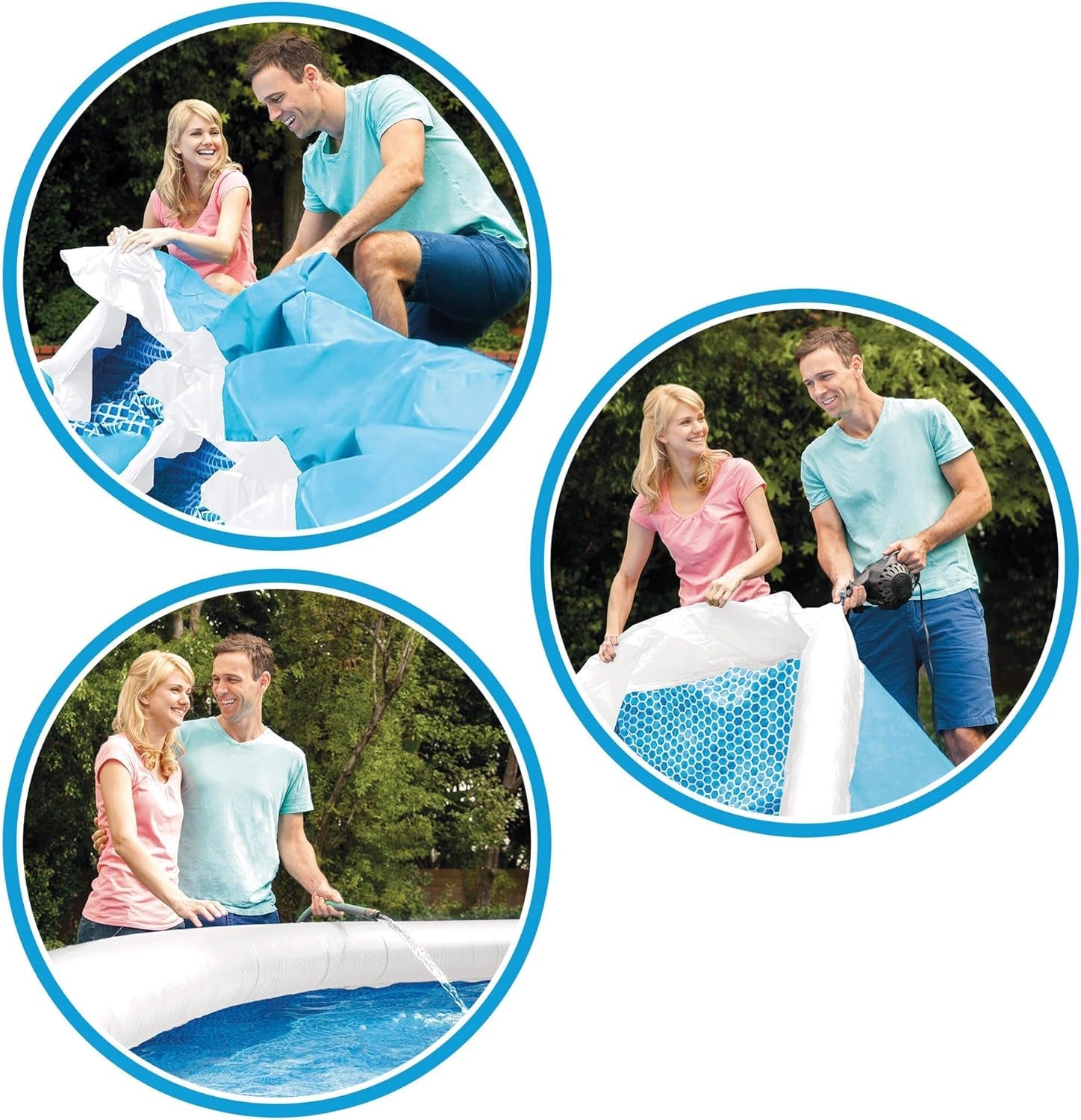 Piscină supraterană Intex Easy Set - pentru copii, 183cm x 183cm x 51cm, 28101NP, albastră
