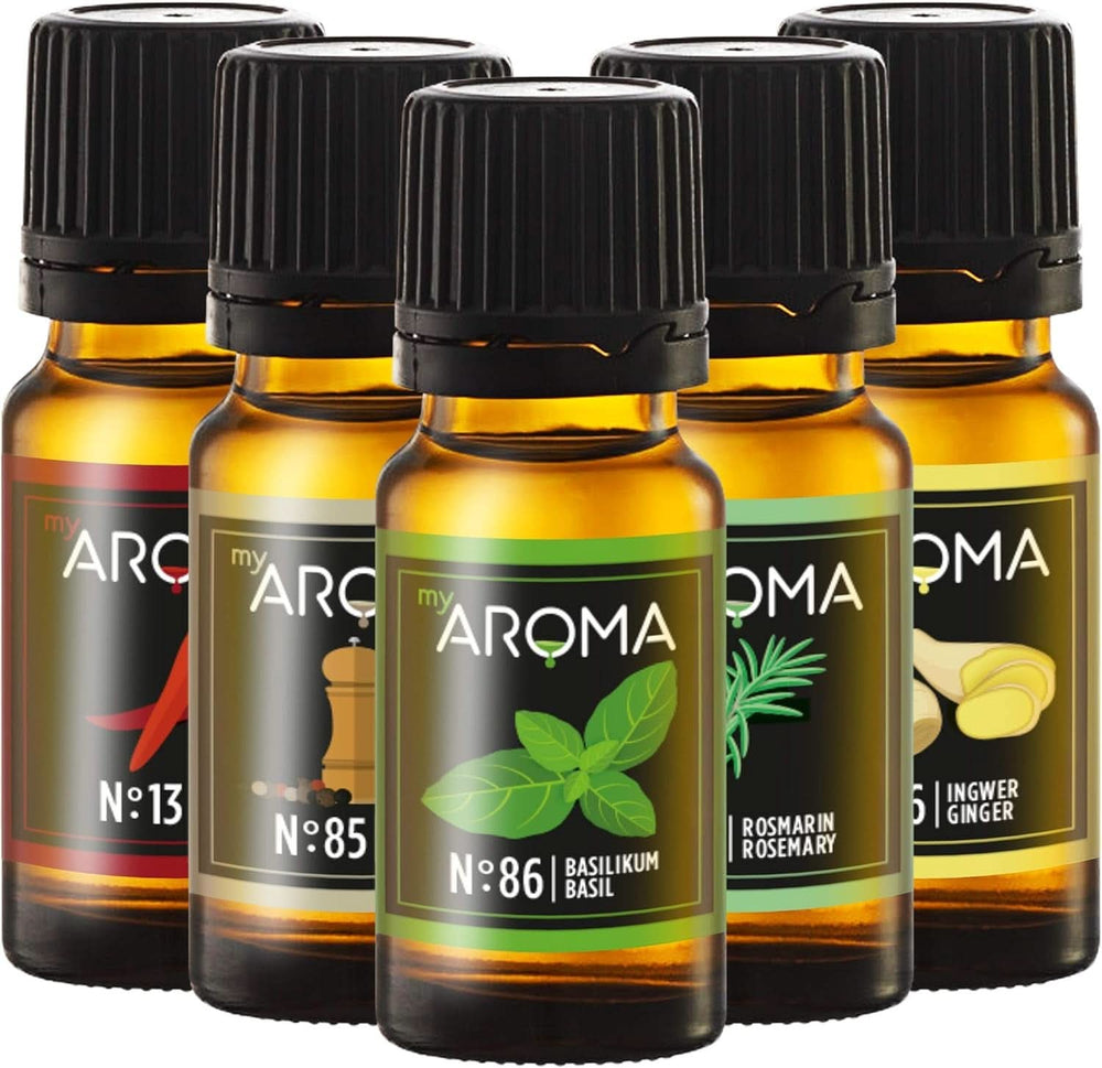 Myaroma | Set: Forest & Meadow - Pure Natural Flavor with Fruit Flavor and Fruit Flavor (5 x 10 ml) | Sugar Free and Unsweetened Naty Shop Sweeteners Grill Pan