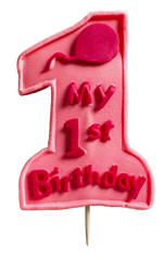 Decoratiune comestibila din zahar, Cifra 1 Decoratiuni din Pasta de Zahar Naty Shop
