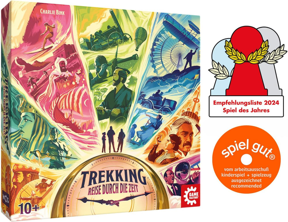 Game Factory 646098 Hiking, Time Travel, 1-4 Player Board Game, Ages 10+, Family Game