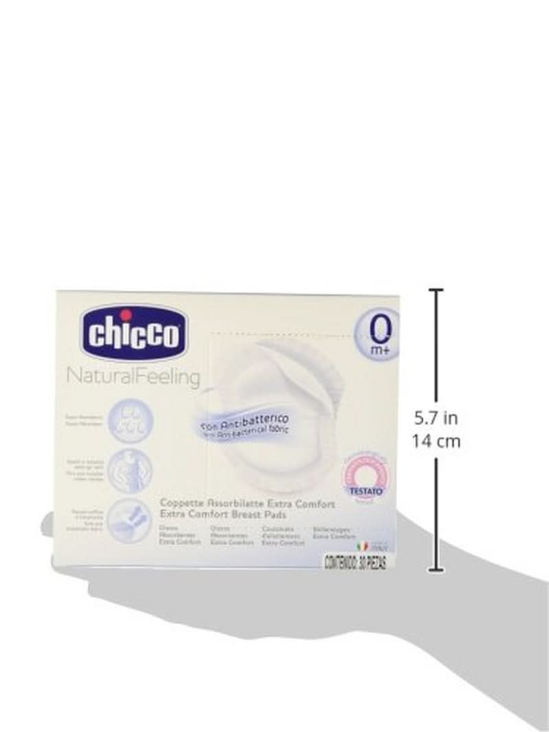 Chicco Acterielle Natural Feeling nursing pads, 30 pieces Food and Breastfeeding Accessories Bebe Naty Shop