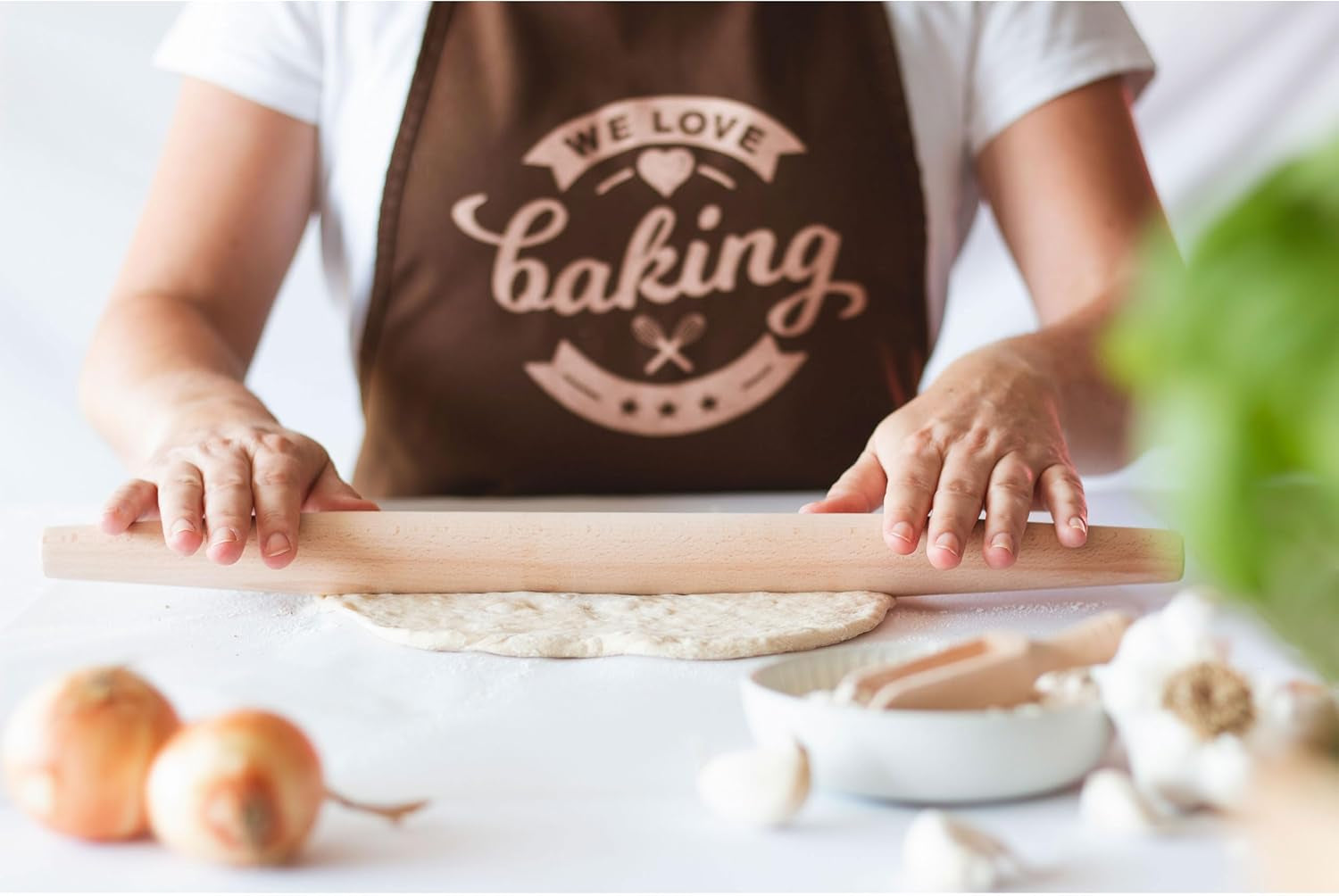 Städter Pizzarolle aus Buchenholz mit einem Durchmesser von 3.3 cm - Länge 45.5 cm - ideal for rolling out dough