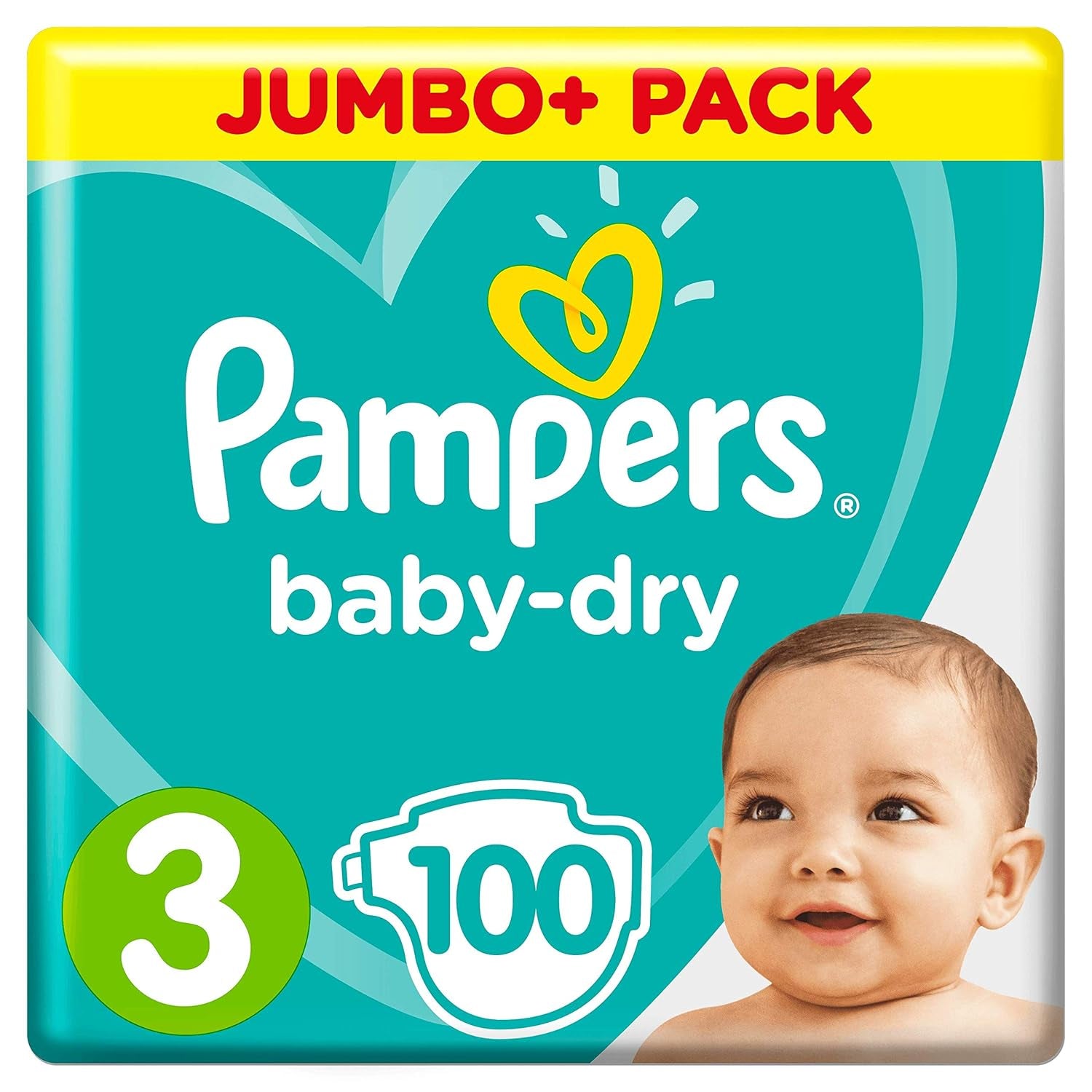 Pampers diapers (Old Version), Size 3 (6-10 kg), 100 pieces,