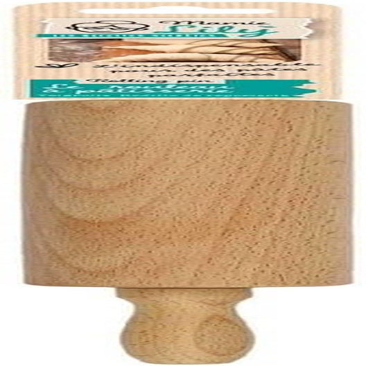 , KP5715, Wooden Rolling pin, Ergonomic and Easy to clean, ideal for Rolling Out Dough and Biscuits, Dimensions 44.5 cm, Brown Color