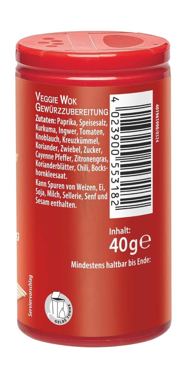 Bamboo Garden - Veggie Wok Mix Würzmischung | Vegan, natural ingredients | 40 g in der Dose
