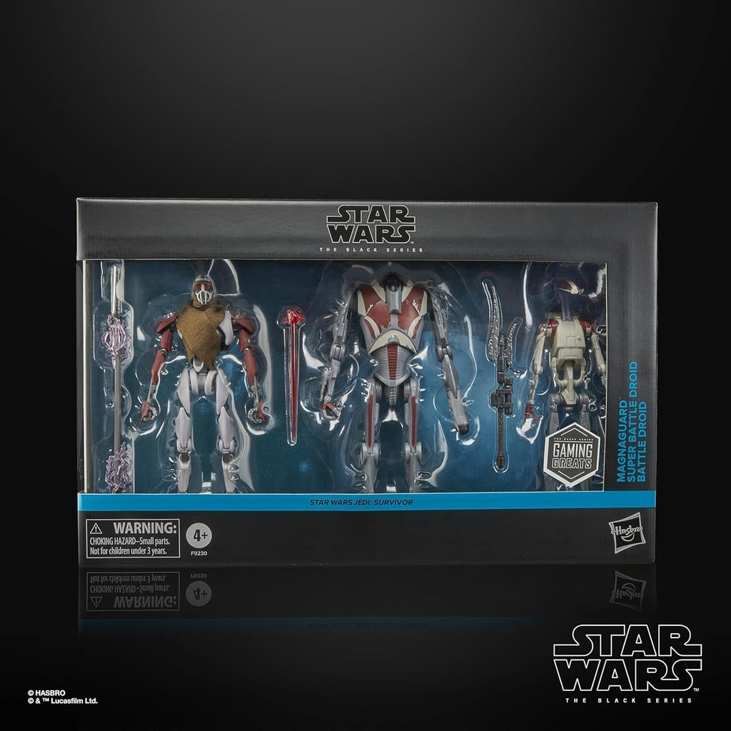 Star Wars Seria Neagră Magna Raider, Super Battle Droid, Jedi Battle Droid: Survivor Action Figures 3-pack, Scale 15 cm Action figures Naty Shop