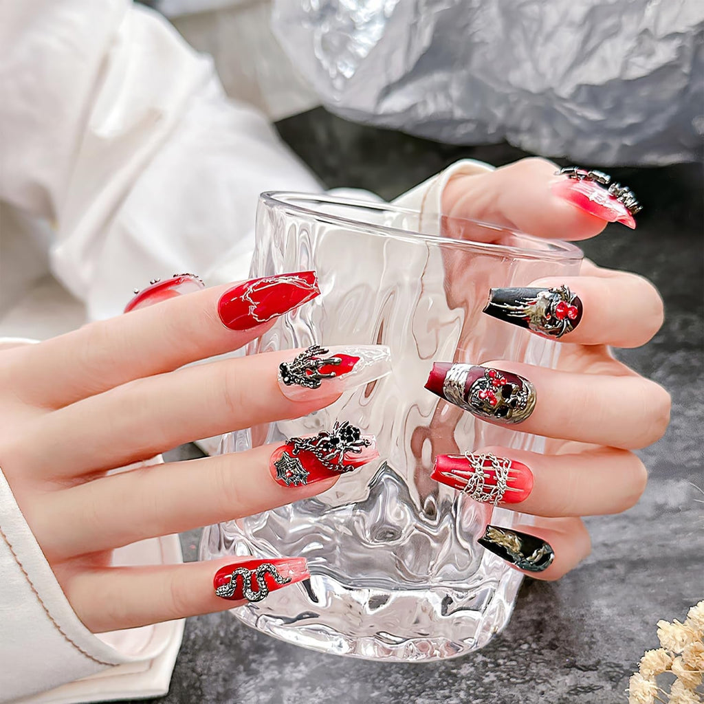 40 Stück 3D-Halloween-Nagelkunst-Charms, Vintage-Punk-Legierung, Nagelanhänger, Totenkopf, Geist, Fledermaus, Spinne Mit Strasssteinen, Legierung, Nagelkunst, Schmuck Für Halloween, DIY,