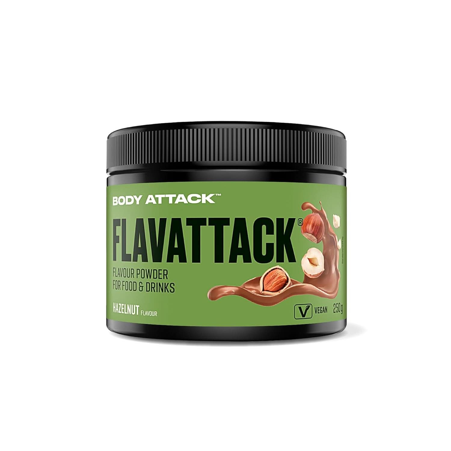 Body Attack Flavattack®, Double Choc Brownie, 250G / 83 portions Flavors Naty Shop 250 grams Chocolate with hazelnuts