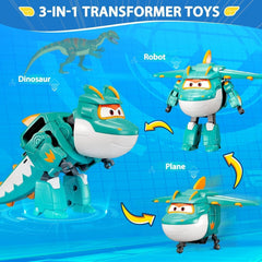 Super Wings EU770447 - Transforming Tino & Pet, transforming toy figure approx. 14.5 cm and pet with the height of approx. 4.3 cm, for children over 3 years of age Action figures Naty Shop