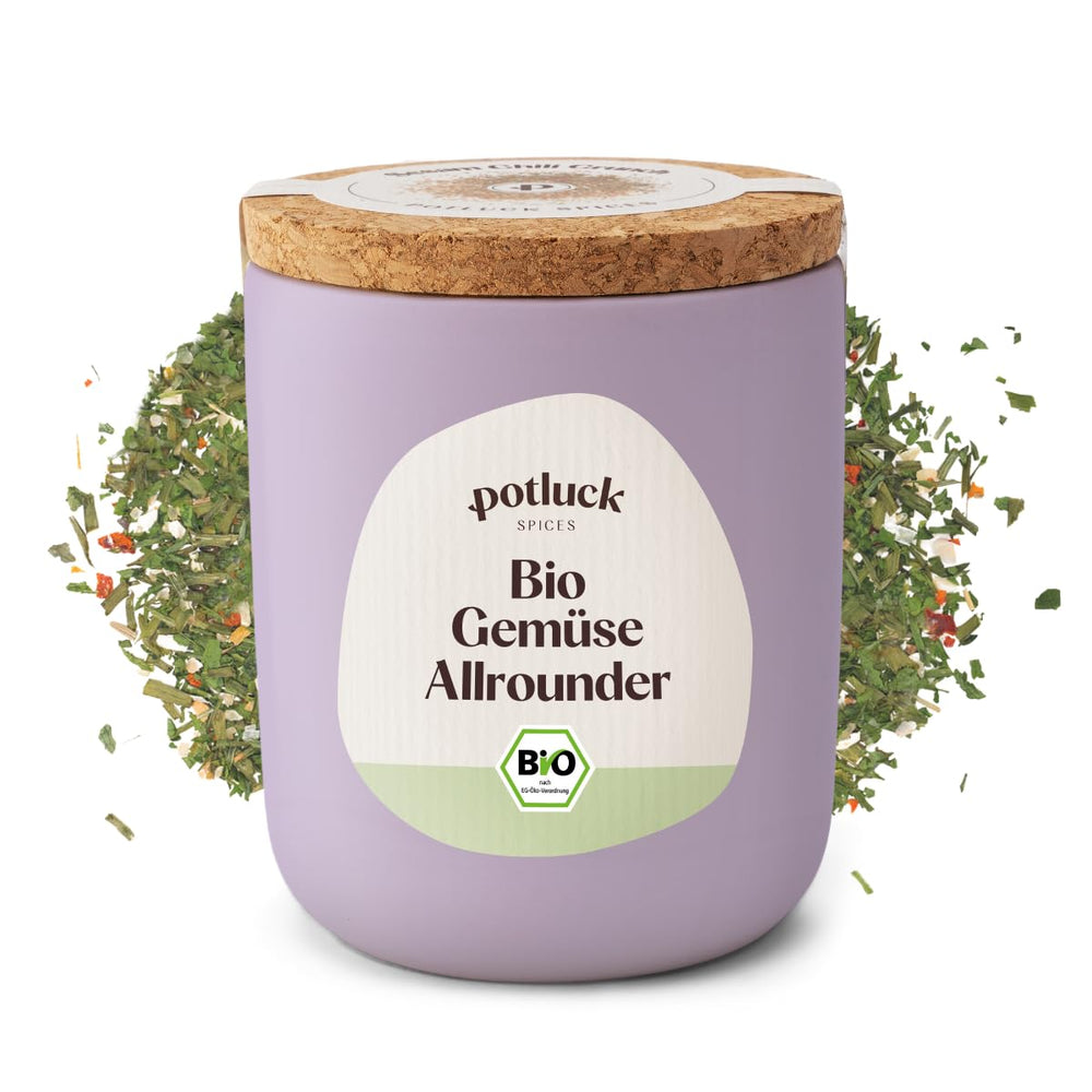Potluck | Bio Sizilianisches Zitronensalz | Gewürzsalz für Fisch, Meeresfrüchte, Gemüse, Salad und Dressings | 140g in Keramiktopf