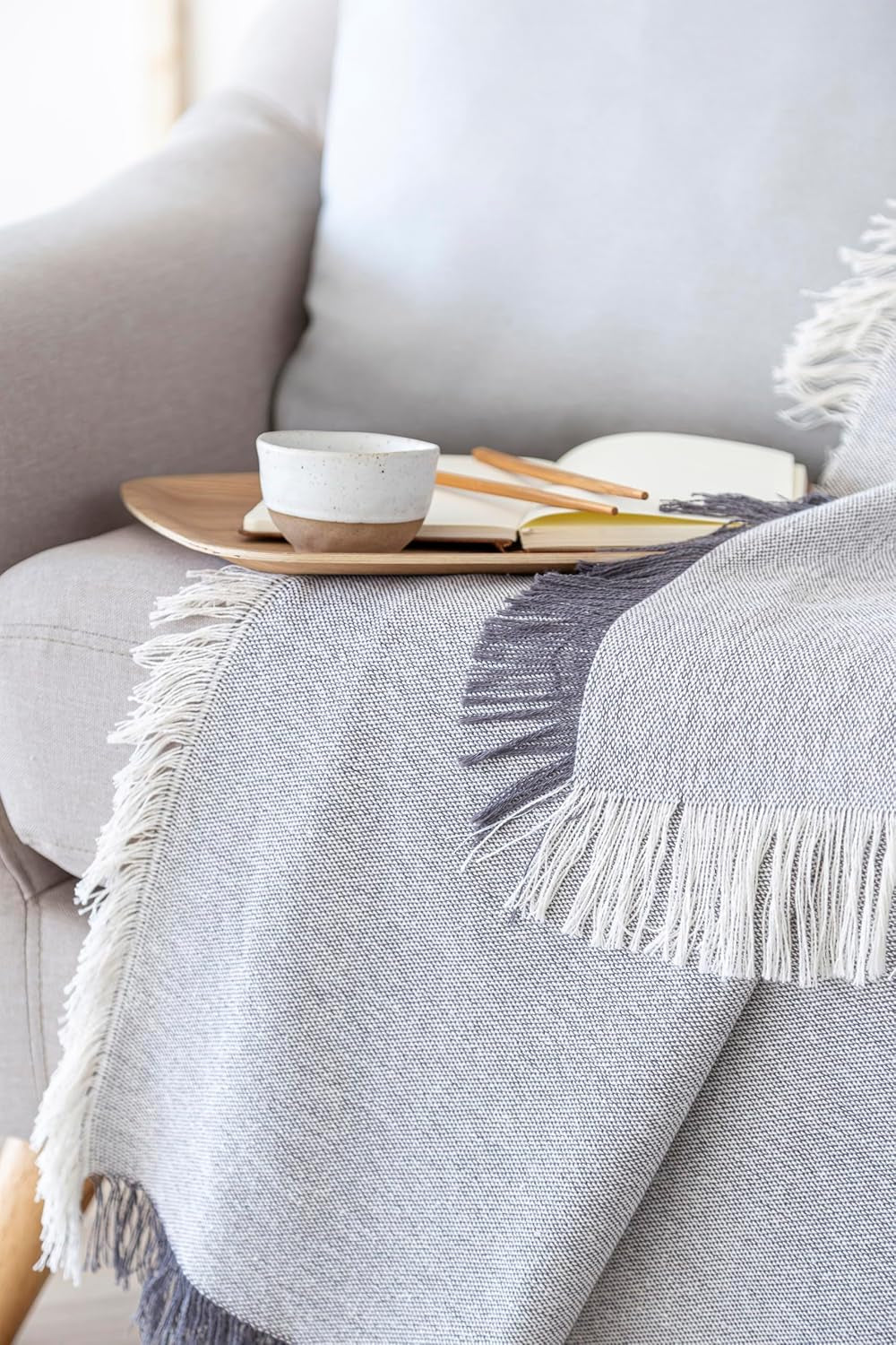 Cuvertură de pat multifuncțională, cuvertură de pat, cuvertură pentru pat, cuvertură pentru canapea, Jarapas, monocolor (180 X 260 cm, gri închis). Paturi si Cuverturi Besuche den Todocama-Store