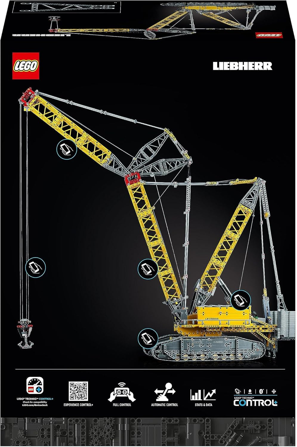 LEGO Technic Liebherr LR 13000 Crawler Crane Set, Build the Best Remote Controlled Construction Vehicle Model with Control+ App, Crane with Winch System and Lifting Arm, Large Model Kit for Adults 42146 Besuche Den LEGO-Store Building Sets