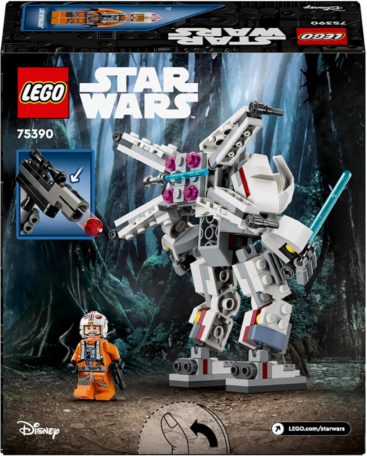LEGO Star Wars Luke Skywalker's X-Wing Mech, collectible toy bricks, action adventure, gift idea for creative boys and girls aged 6+ 75390 Building sets Besuche den LEGO-Store