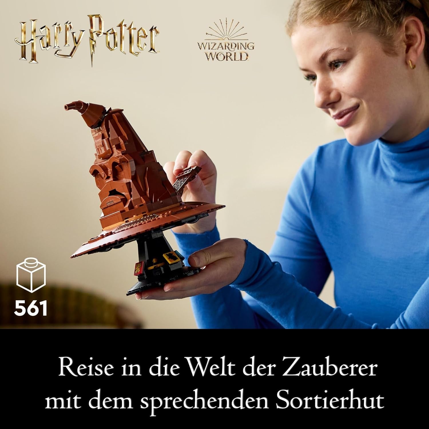 LEGO Harry Potter Talking Hat Hogwarts Model Adult Movie Gift For Women Men Mom Dad With 31 Random Sound Combinations Sorts You Into Your Hogwarts House 76429 Building Sets Besuche den LEGO-Store