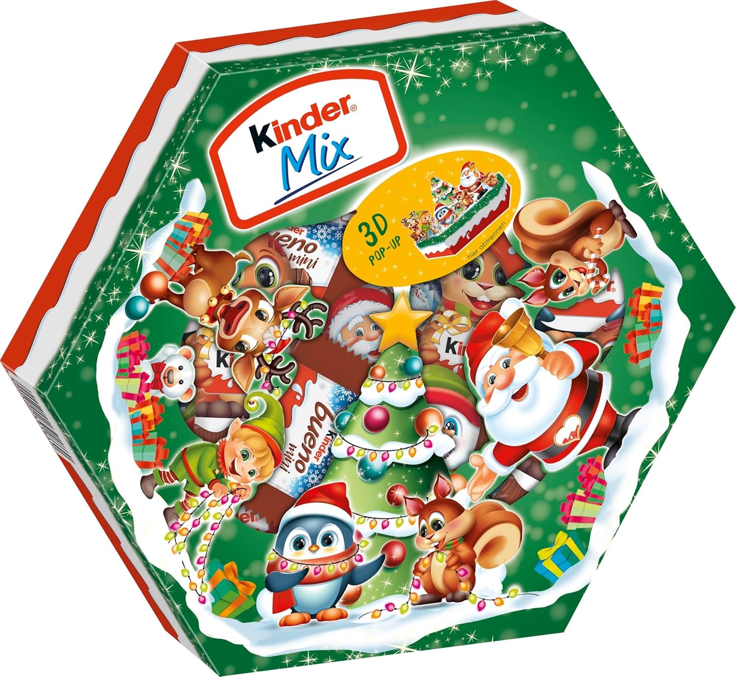 Kinder Mix Christmas plate - delicious chocolate specialties from the Kinder range - 143g