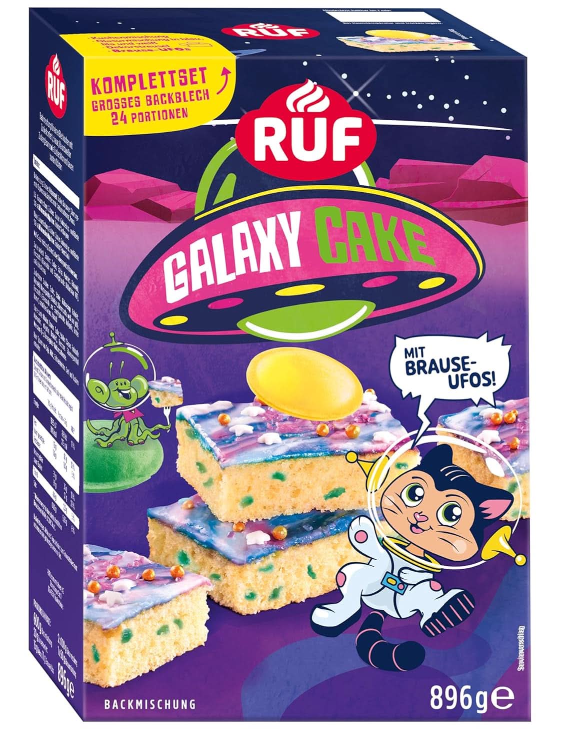 RUF Cake mix, various colors Glazes and Decor Naty Shop 896 grams Galaxy Cake