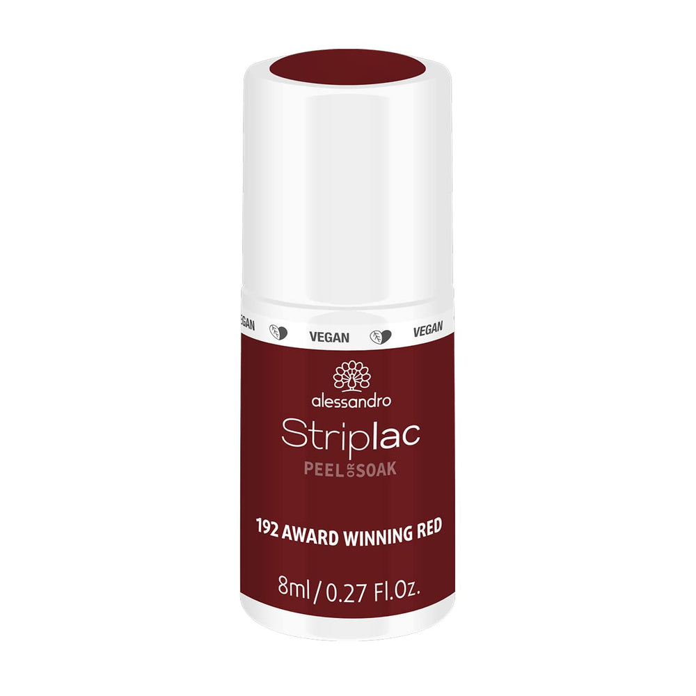 UV nail polish alessandro Striplac Elegant Ruby - Delicate and long-lasting - Easy removal thanks to peel-off removal technology - Vegan and cruelty-free - 8 ml