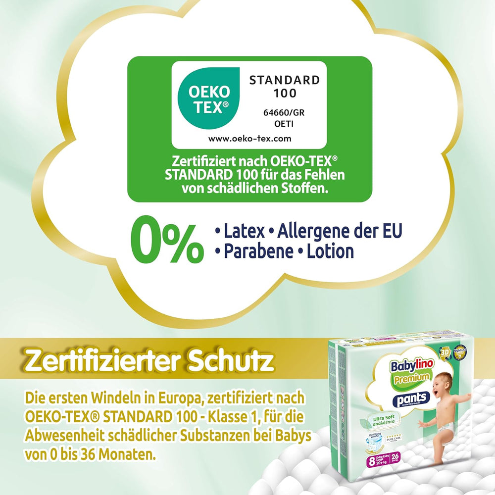 Premium Pants Size 8 with Ultra-Soft Filter, XXL (20+ kg), 26 pieces