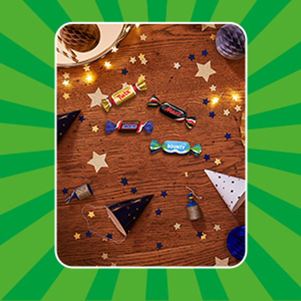 Mix of miniatures, Mars, Snickers, Bounty & Twix, Classic bars in mini format, 296 Bars, 3Kg Chocolate Candies Naty Shop