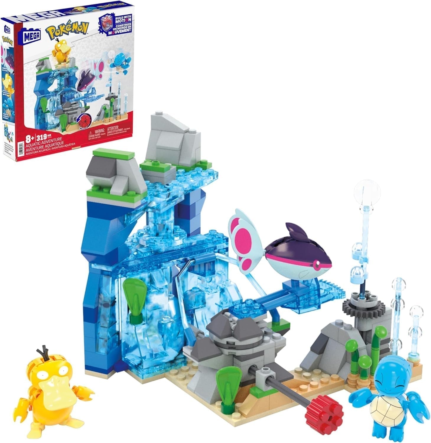 MEGA Pokémon Action Figure Building Toy, 1101 Pieces Training Arena, Fighting Game and 5 Movable Figures for Kids, HWR82 Action Figures Naty Shop Water Adventure