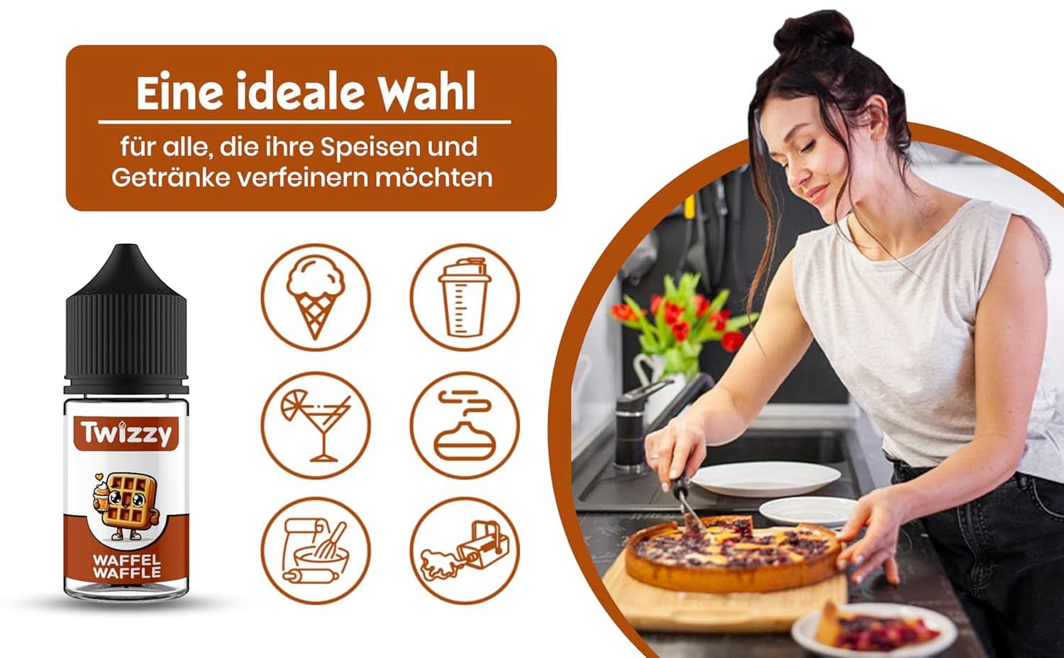 Twizzy Waffle Food Flavoring - 30 ml - Intense aroma - Ideal for baking Arome Naty Shop