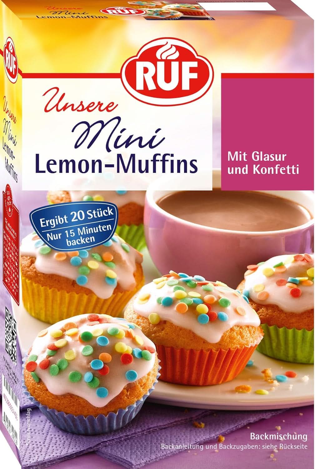 RUF Mini muffins with lemon, baking mix with lemon flavor, 350 grams Kitchen Naty Shop Lemon
