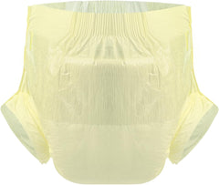 CutiePlusU Adult Diapers, 10 Pack Disposable Incontinence Panties with Loops for Women and Men, Maximum Absorbency Overnight - Yellow (Medium Size 71-96cm)