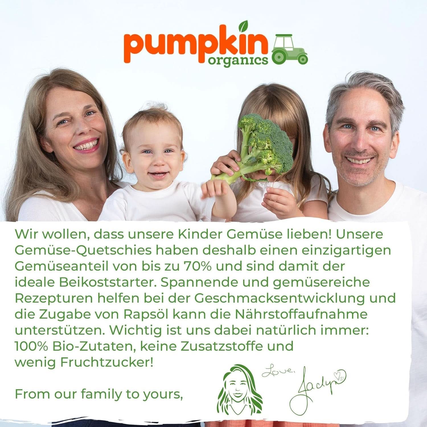 Pumpkin Organics 24Pack, organic vegetable puree, no added sugar, for babies from 6 months, 24 x 100 grams Mother and Child Naty Shop