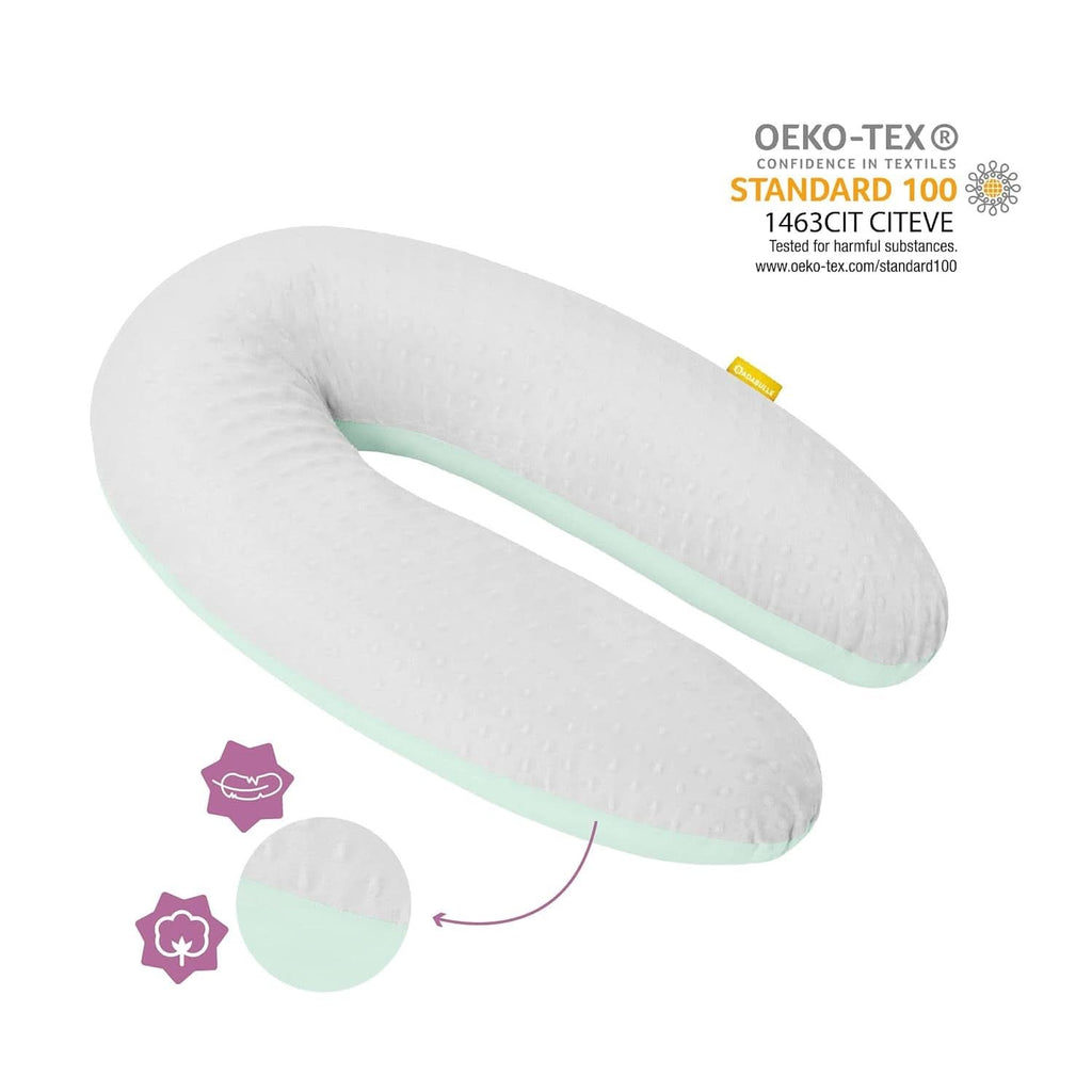 Badabulle Pernă de alăptare și pernă de sarcină pufoasă, 150 cm, include husă, formă ergonomică Accesorii Hrana si Alaptare Bebe Naty Shop