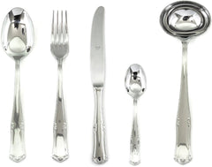 Set de tacâmuri Bavaria Moka, oțel inoxidabil, de culoare argintie, se poate spăla în mașina de spălat vase Bucatarie Naty Shop 30 piese