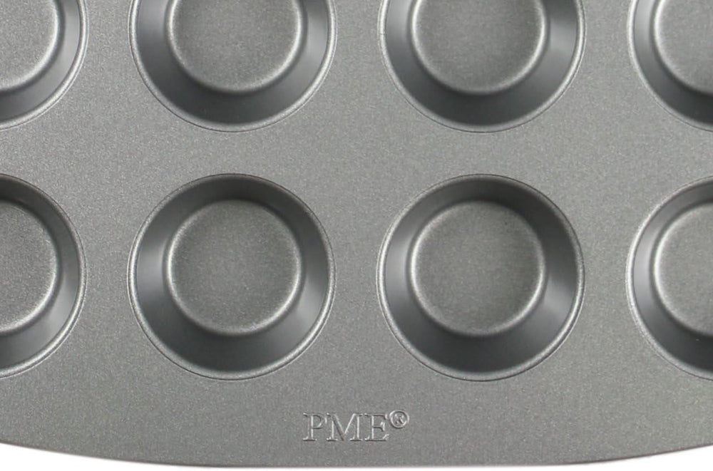 CSB111 Antihaftbeschichtete Mini-Muffinform Mit 24 Löchern Aus Karbonstahl, Edelstahl, Silver, 39.4 X 24.6 X 2.1 Cm Molds and trays for baking Naty Shop