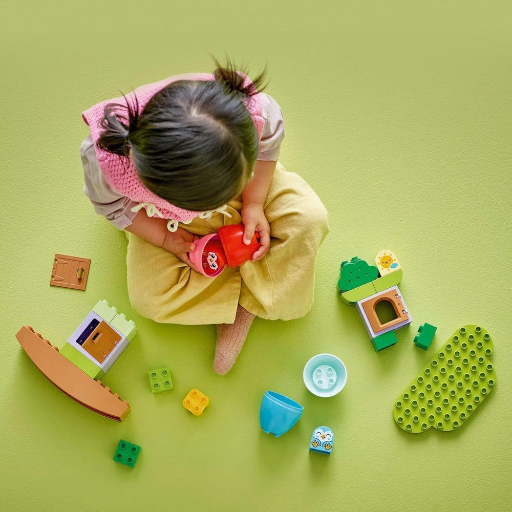 LEGO DUPLO tree for balancing and stacking, development toy, building set for children from 18 months, creative toy for children, educational toy with 2 toy birds 10440 Building sets Besuche den LEGO-Store