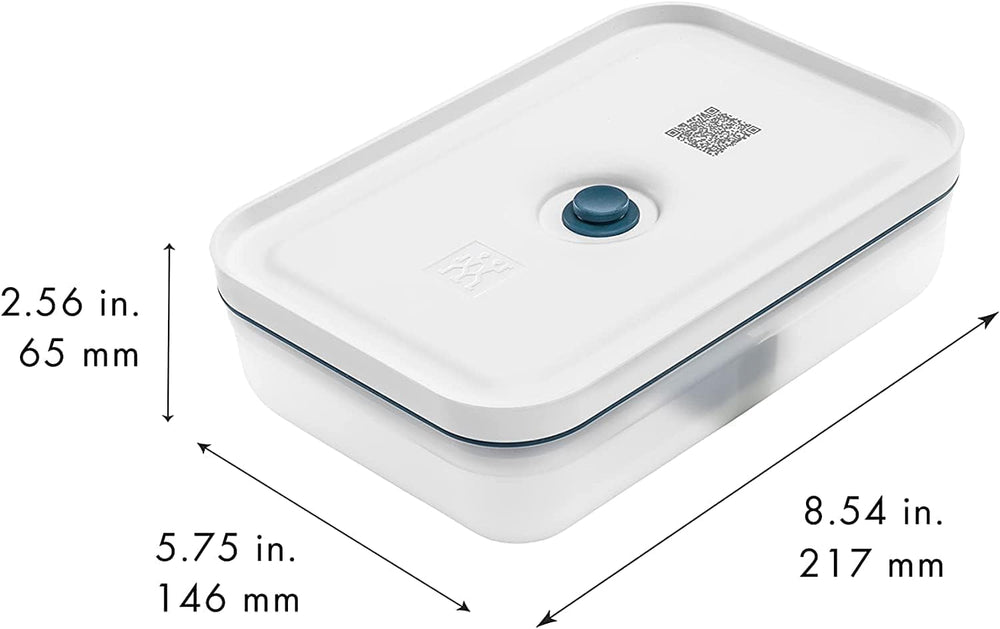 Zwilling Fresh & Save set de cutii de prânz cu vid / depozitare în frigider, 3 buc, plastic, semi-transparent, La Mer Cutii depozitare alimente Naty Shop