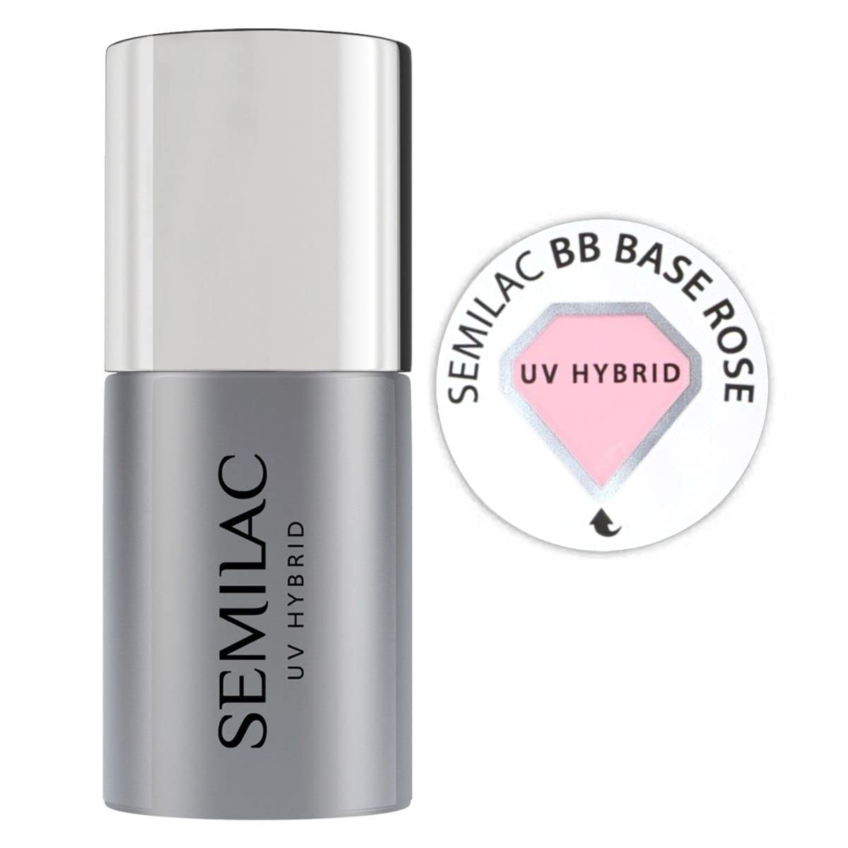 Semilac Pure&Clean UV nail polish base 7 ml – Self-leveling hybrid base for sensitive nails