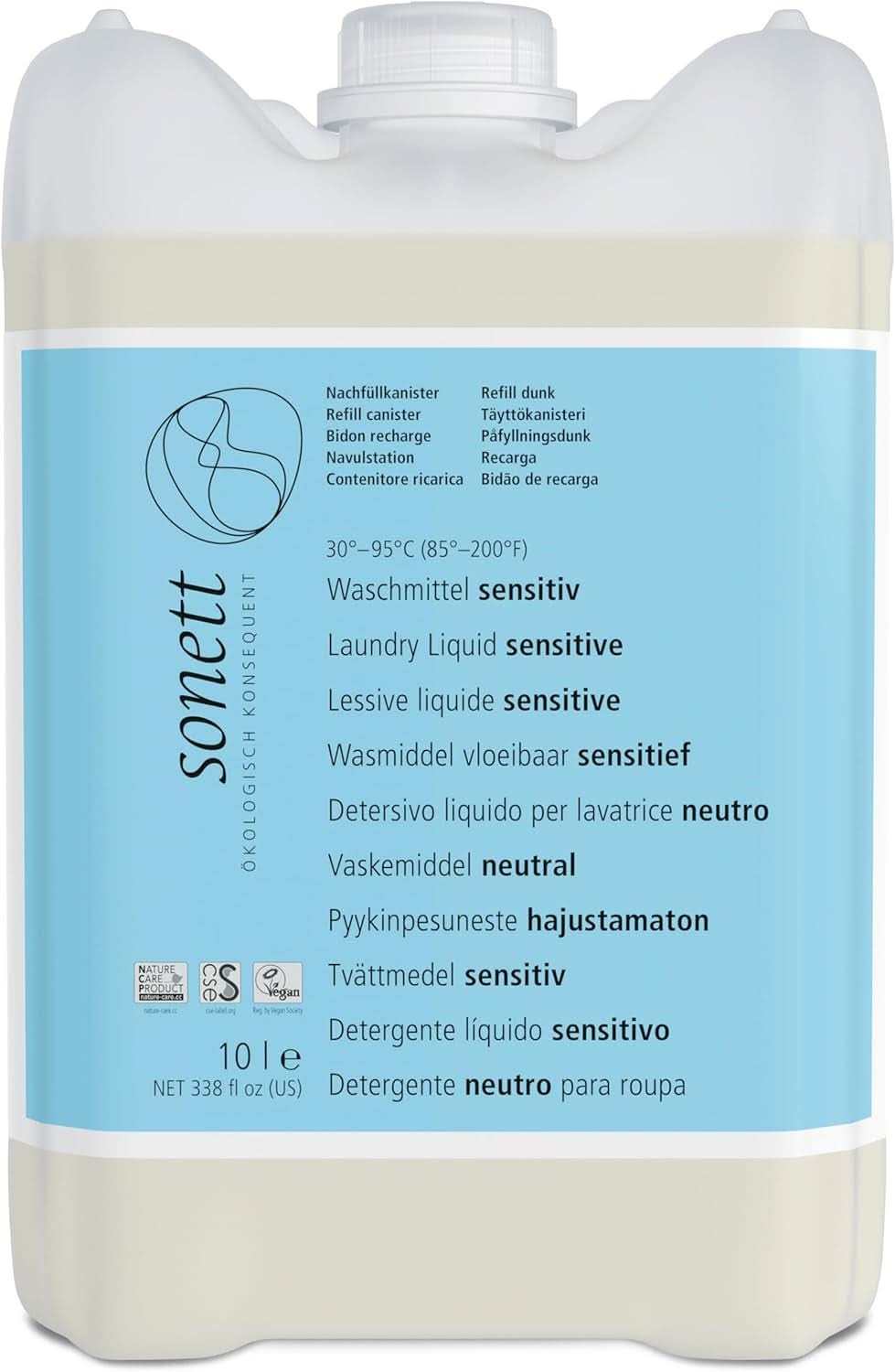 Lichid de spălat vase Sonett Sensitive, 1 litru Naty Shop 60 litri